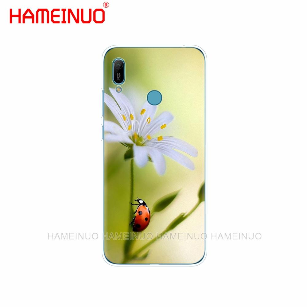 Funda de silicona para teléfono para huawei Y5 Y6 Y7 Y9 PRO PRIME 2019 honor 8s 8a 20 LITE PRO 10i view 20 V20 mariquita de cuatro hojas margarita
