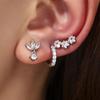 New Arrivals Leaderboard Women's Fashion Loop Single Ear Set Earrings European and American Style Fashionable Women's Copper Stud Earrings