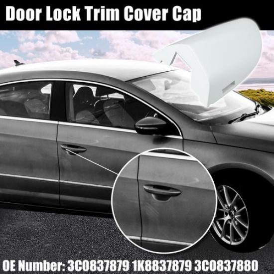 0837879 Front Left Door Handle Cover White for Volkswagen Passat 2006-2011