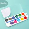 Boxed Watercolor Paint Set Water Soluble Pigments Set with Brush Portable Watercolor Palette
