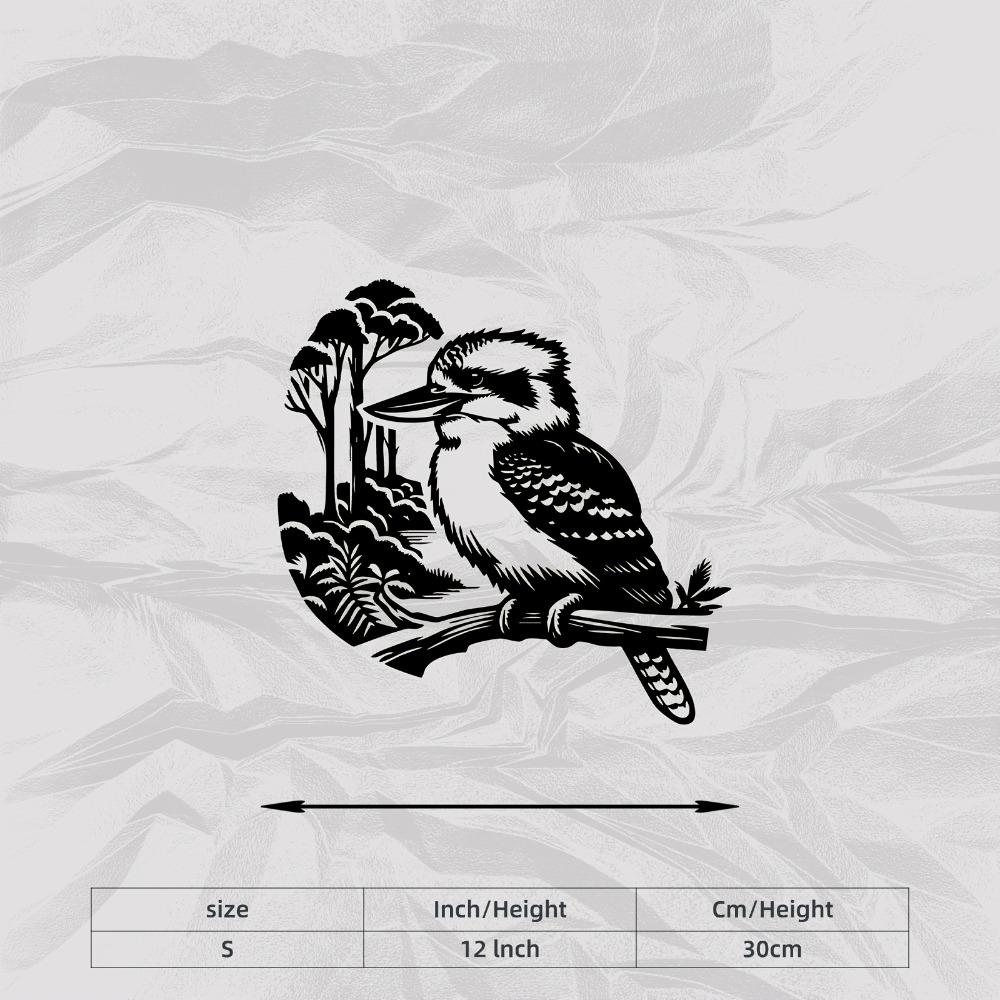 

Vibrant Kookaburra Metal Wall Art, Weather-Resistant Bird Statue for Garden Walls Backyard Fences, Christmas New Year Gift for Nature Lovers S/30cm/12inch