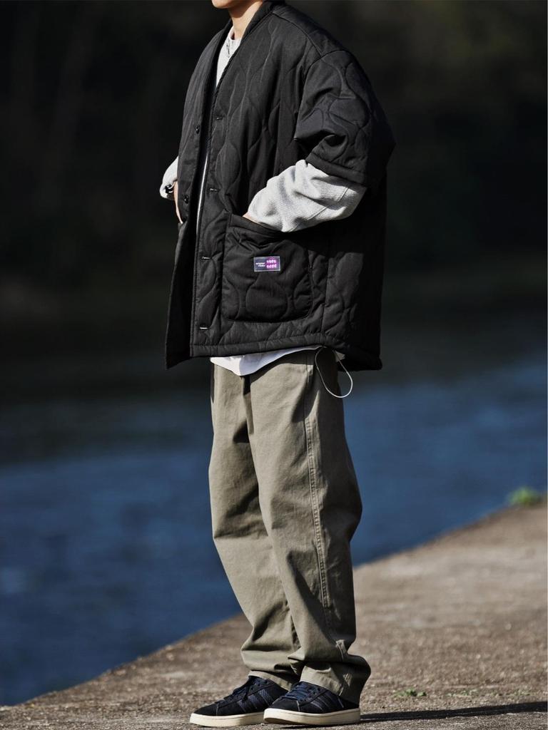 Unisex Retro Gourd Pattern Quilted Cotton Jacket - Short Sleeve Autumn/Winter Casual Outerwear