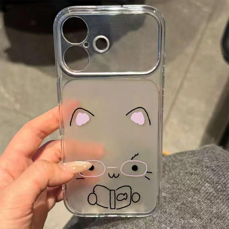 

Reading Cat Phone Case for iPhone 12-17: Instant Large Window Effect, Soft Design Apple 14