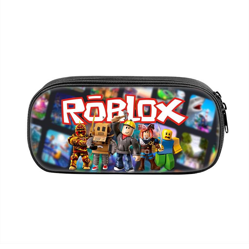 New Trendy Pencil Case for Elementary Middle School Students, Boys and Girls, Roblox Stylish Cartoon Pencil Case, Large Capacity Stationery Box KTB