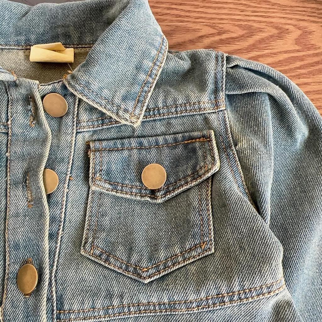 Girls' Casual Denim Dress with Lapel - New Spring & Autumn Fashion AQA025