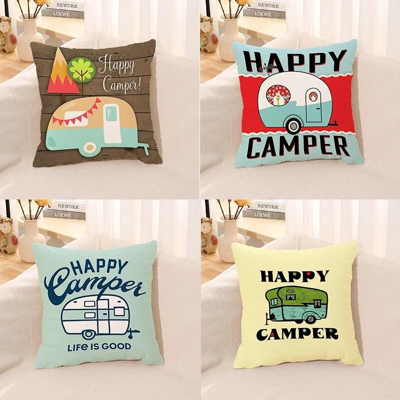 

Наволочка для тела Happy Camping Pillow Bed Диван Подушка Комната