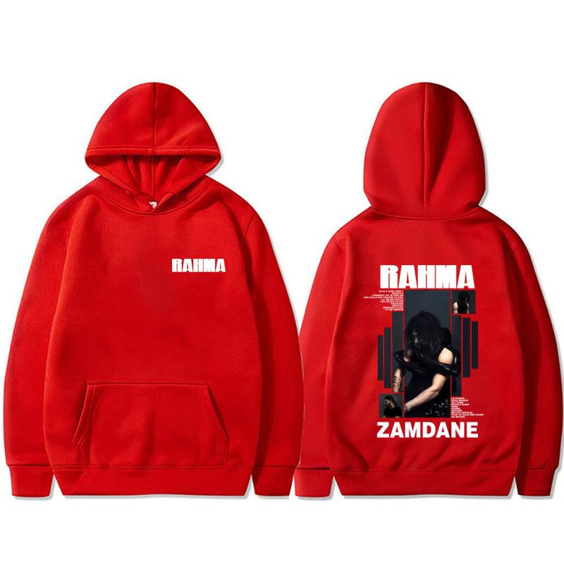 Rapper Zamdane RAHMA Album Hoodie Männlich Vintage Übergroßer Pullover Hoodies Männer Frauen Hip Hop Mode Popmusik Kapuzensweatshirt
