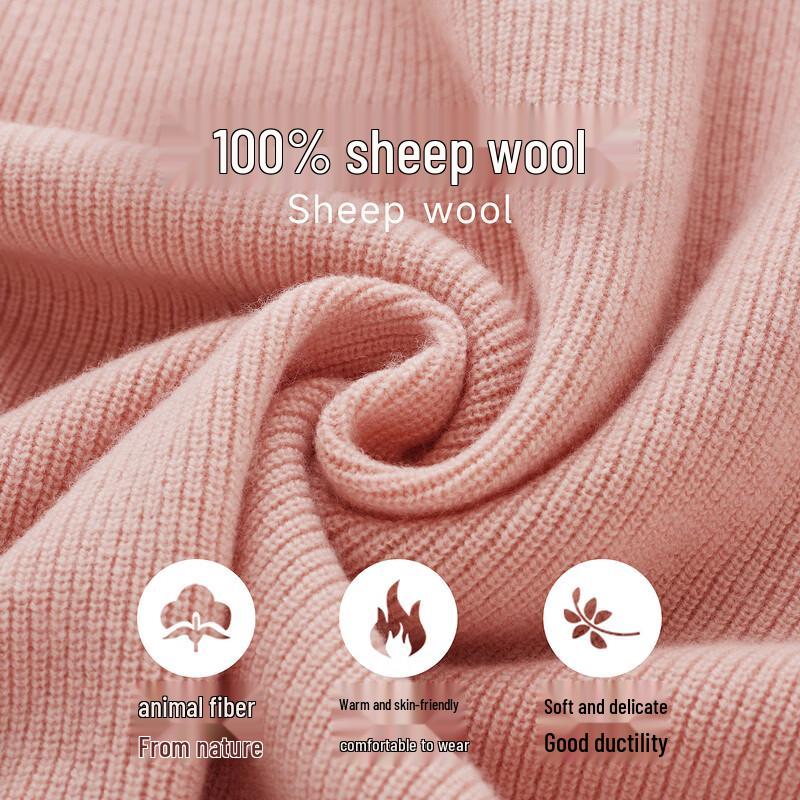 Zhaojun Women's Hooded 100% Wool Embroidered Knit Sweater