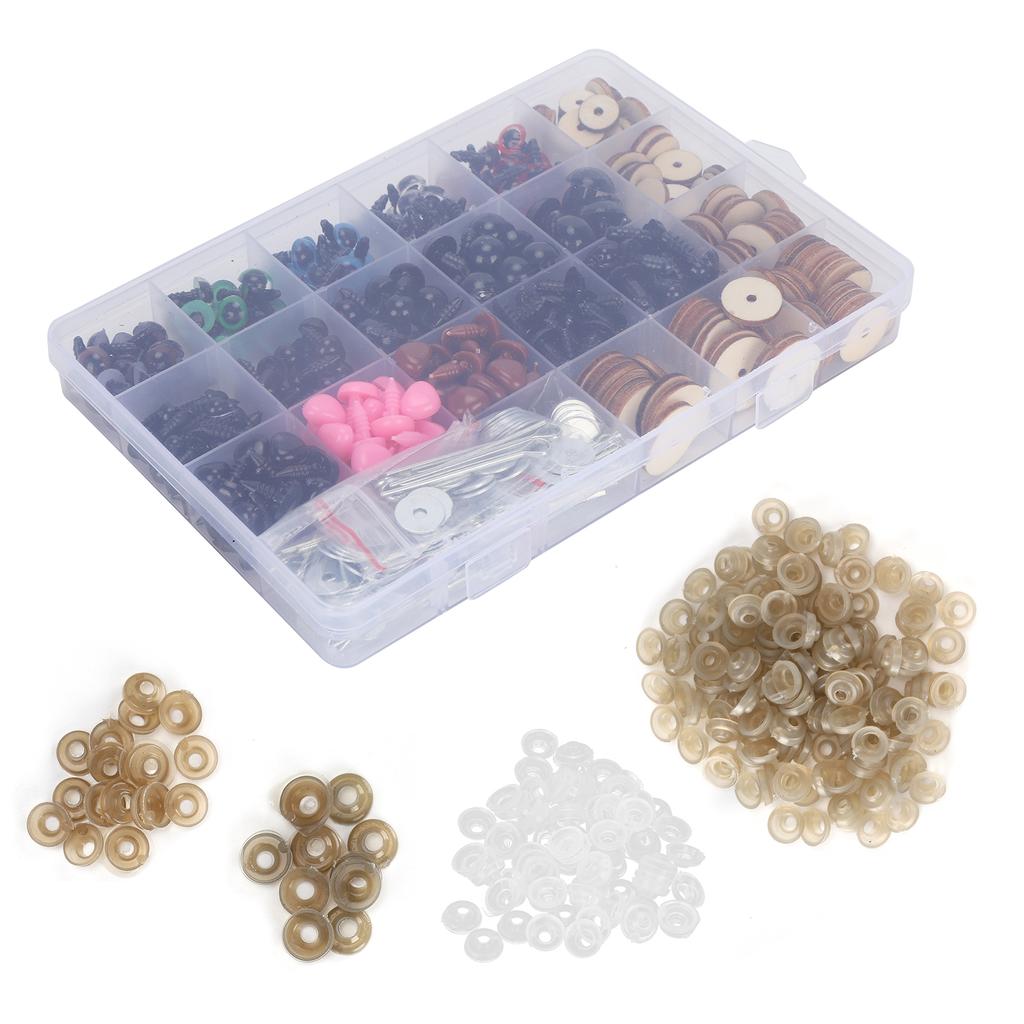 280Pcs Plastic Eyes Noses with Joints Cushions Plush Doll Bear Stuffed Animals Toy Accessories