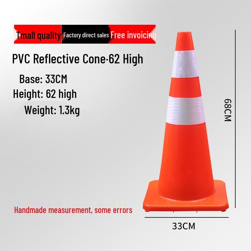 Reflective Traffic Cone Barrier - 70cm/90cm Construction Road Cylinder