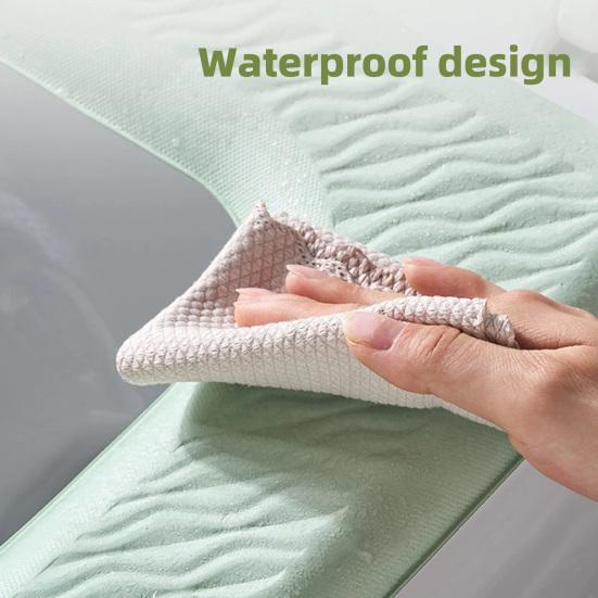 Coussin de Siège de Toilette Surface Douce au Toucher EVA Imperméable Tapis de Toilette Portable Lavable Conception avec Poignée Coussin de Siège de Toilette Hygiénique