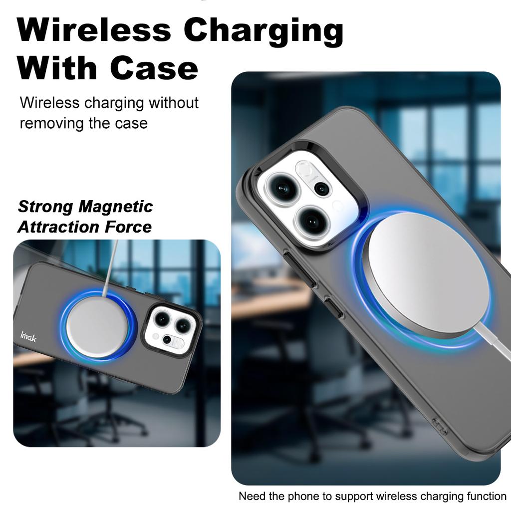 IMAK Für Oppo Reno14 F 5G Hülle Kompatibel mit MagSafe PC+TPU Schutz Handy Rückseite