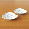 Set of 2 11cm Arita Ware Small Plates, Gold, with Gold Wire, for New Year's Gifts.