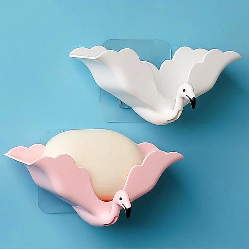 Bird Soap Box Bathroom Drain Suction Cup Wall Hanging Soap Box Multi-purpose Individual Suction Cup Soap Box