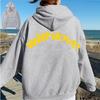 Eurasian Size Fleece Sweater Loose Letter Casual Fashion Sports Hooded Sweater Jumper