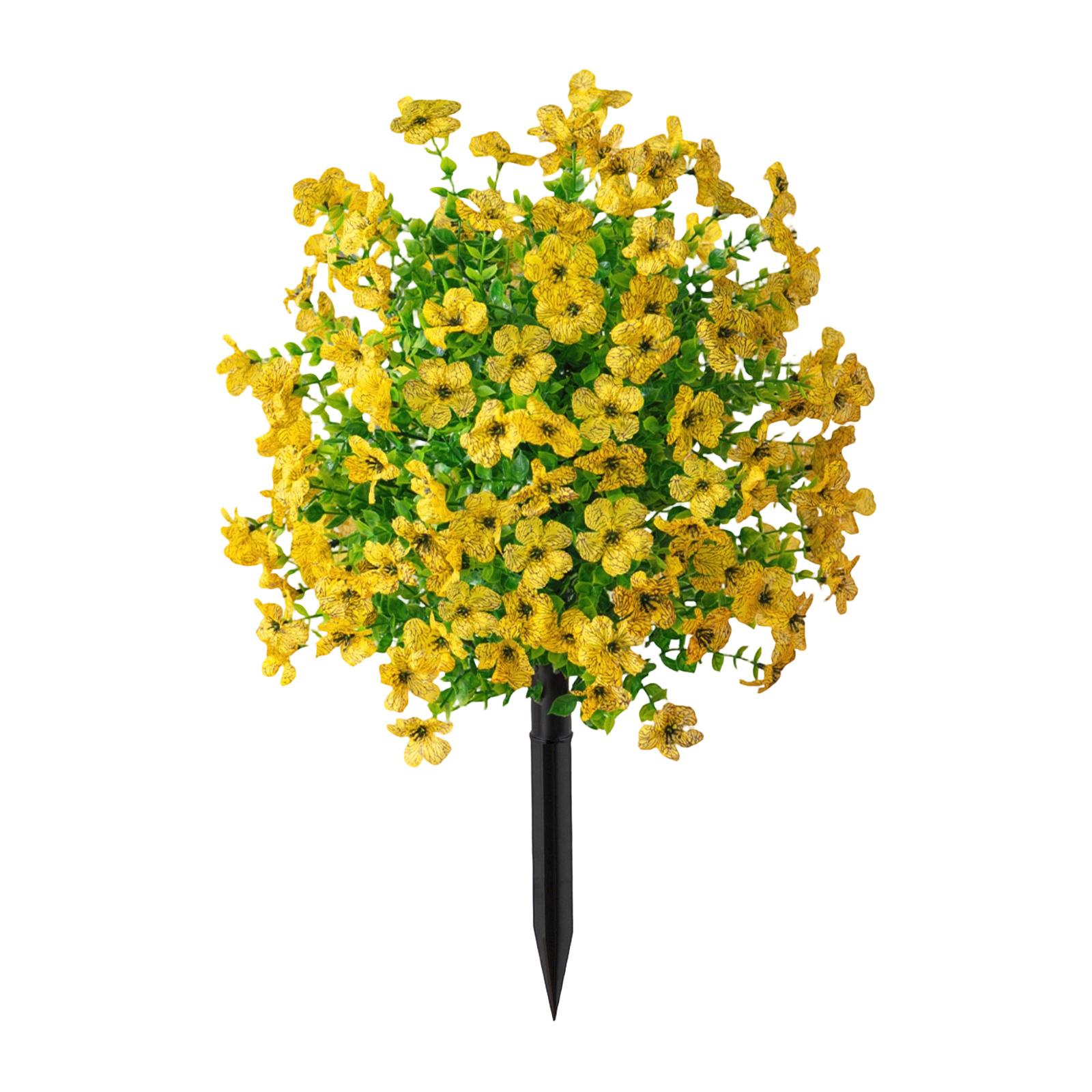 

Artificial Outdoor Garden Stake Plant Realistic Simulation for Yard Patio Lawn Party Decoration Landscaping One Size жовтий