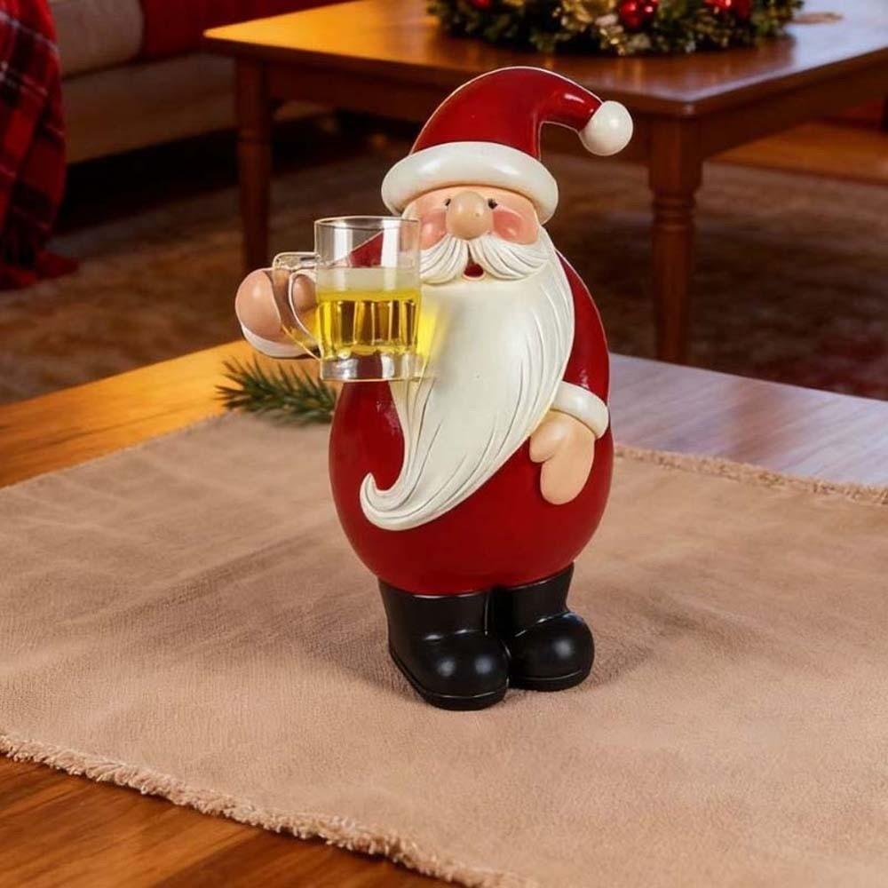 Resin Craft Vase Wall Decoration Drinking Pose Christmas Drinking Statue Office Desk