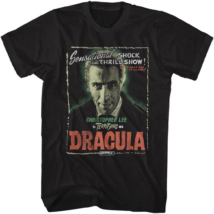 Hammer Horror Dracula Christopher Lee Terrifying Men s Short Sleeve T Shirt Graphic Tees S чёрный