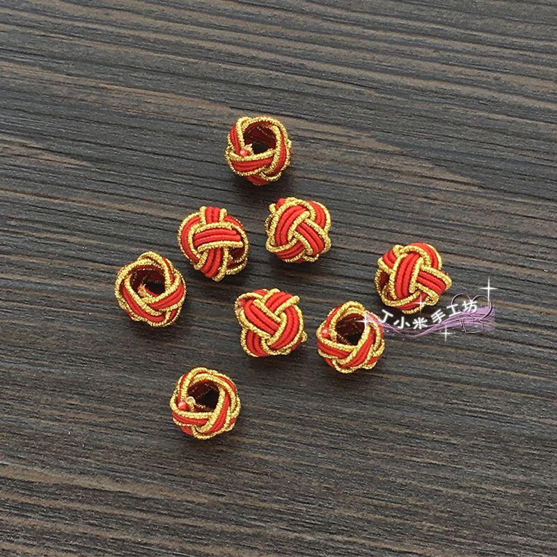 

Металлизированная пряжа Узел Панциря Ананаса Спираль Четырехслойная Пуговица Коке DIY Браслет Ожерелье Ручная работа Плетеная Веревка Украшение Phnom Penh Red 1