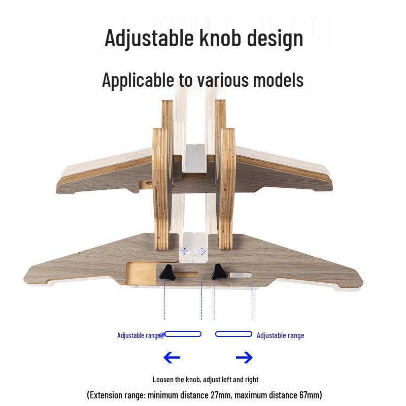 Retro Adjustable Bicycle Kickstand and Wood Display Stand for Mountain Bikes