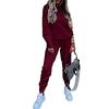 Women's Tracksuit Set Solid Color Pullover Sweatshirt Baggy Jogger Pants Loungewear Set Joggings Suit Sport Yoga Gym Workout Outfit
