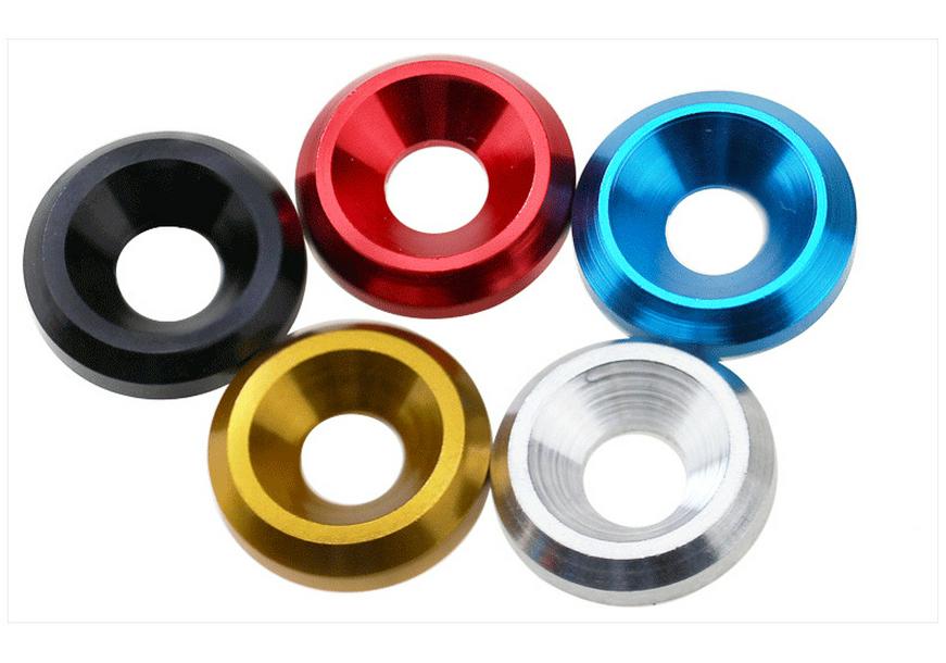 Colored Aluminum Alloy Countersunk Fish Eye Washers - M6/M8/M10
