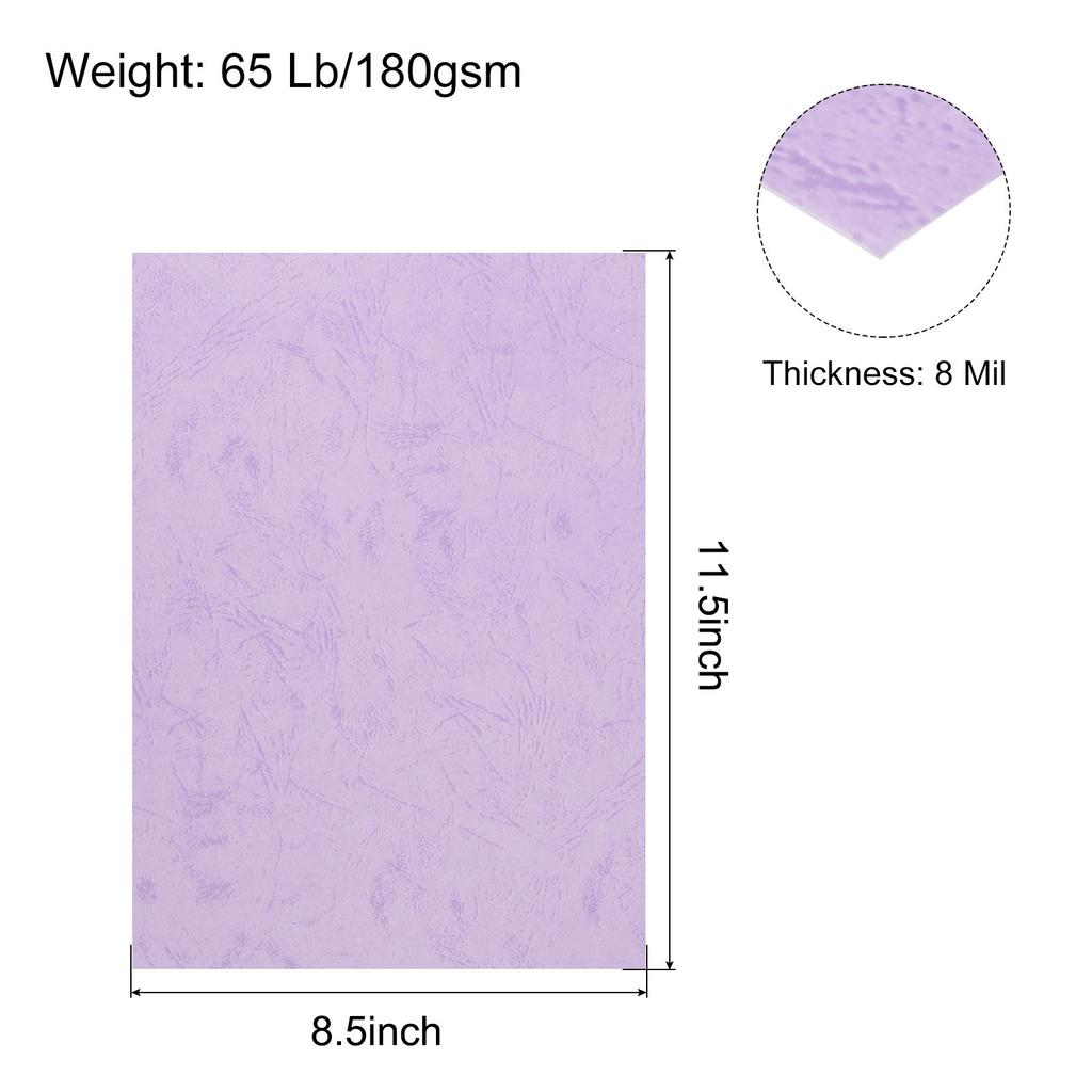 50/100pcs A4 Presentation Binding Covers Letter Size Leather Textured Grain Paper Un-Punched for Business Reports 8-1/2 x 11.5"