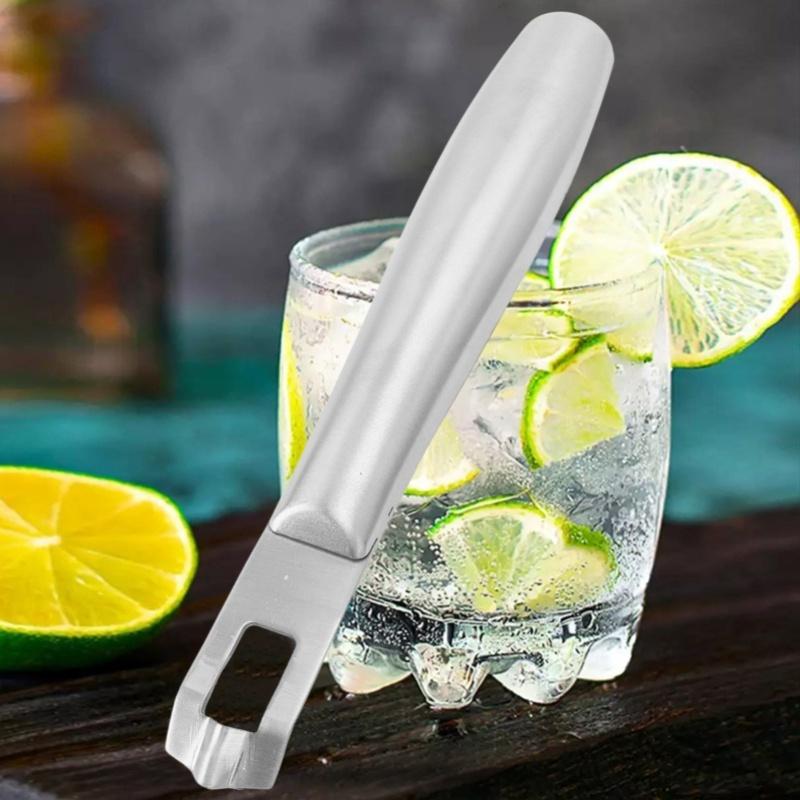 Lemon Zest Peeler Tool Zester For Cocktails Stainless Steel Multifunctional Kitchen Gadget Silver