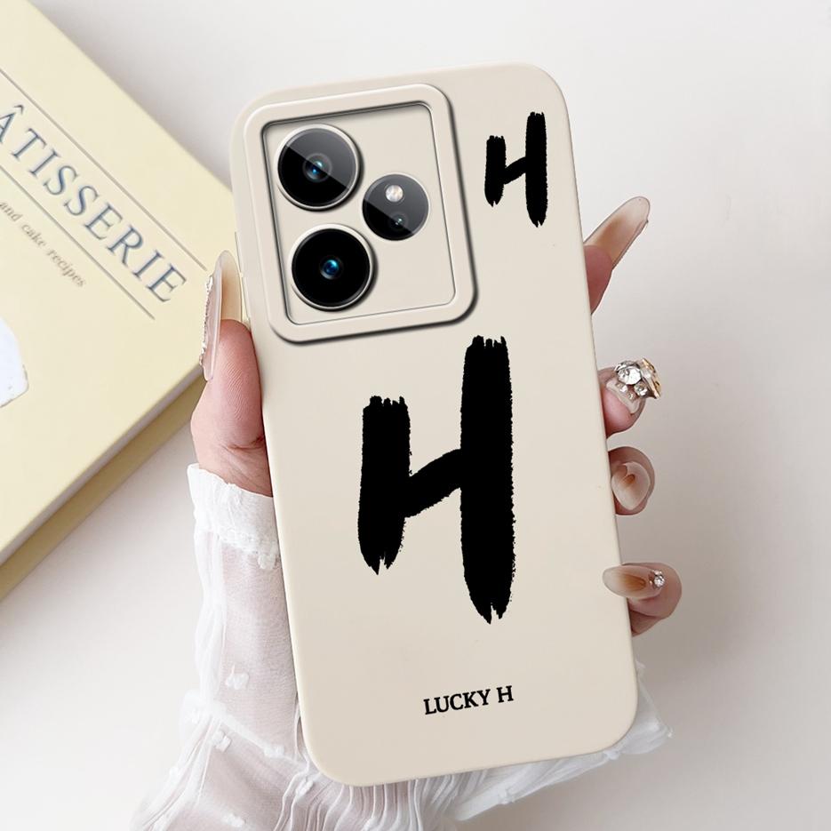 For Realme GT7 5G Case RMX5061 Cute Lucky Letters Cover Soft TPU Matte Phone Case For Realme GT 7 Pro GT7 T 7T GT7T Fundas Coque