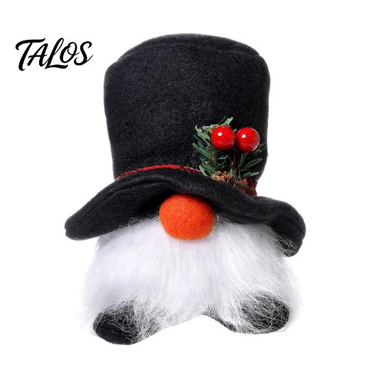 DIY Christmas Crafts Gnome Figurine, Snowflake Knit Hat LED Light Up Rudolph Gift Ideas Doll, Nordic Noel Plush Ornament for Home, Festive Party
