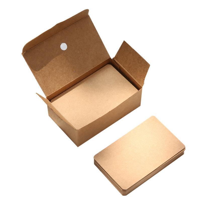 50/100Pcs Colored Blank Kraft Paper Cards Craft Cards Paper Business Message Cards Flash Card Blank For Learning Study Diy Memor
