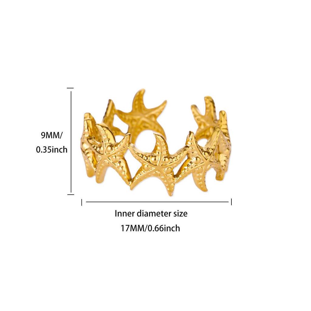 Stainless Steel Geometric Irregular Snake Ring