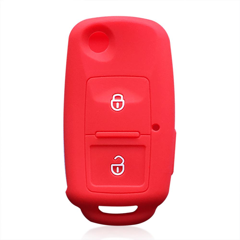 Silicone Car Key Cover Case For VW Golf 4 POLO Passat B5 T4 for Seat Cordoba Altea XL Leon for Skoda Octavia Superb 3 Buttons
