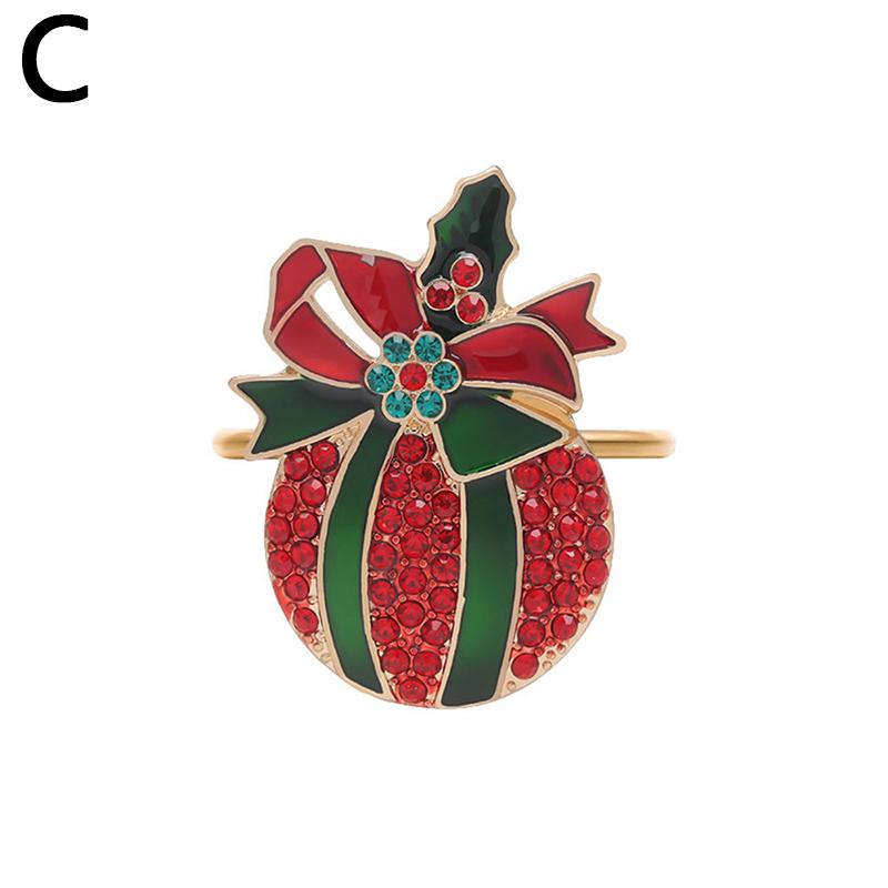 1PC Table Decor Christmas Napkin Holder Serviette Holder Napkin Ring Alloy Wedding Event Favor Hot