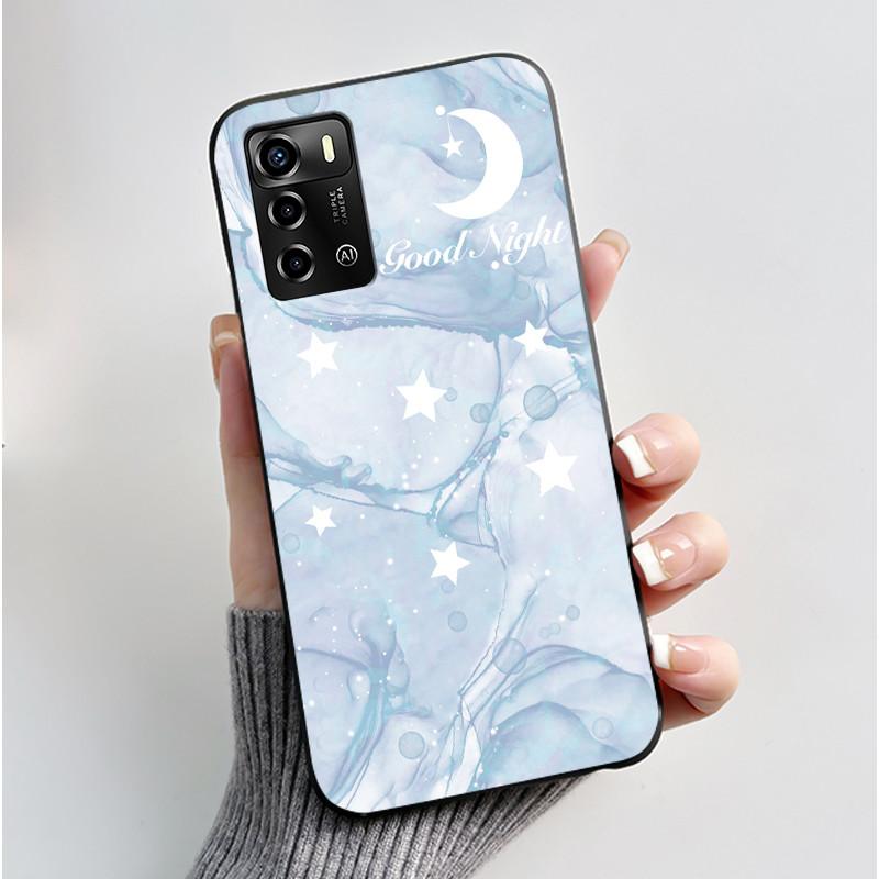 Pouzdro Pro ZTE Blade A72 4G V40 Vita Kryt na telefon Plášť Estetické Roztomilá Kočka Astronaut Móda Matně Černé Ochranné Měkké TPU Kryt