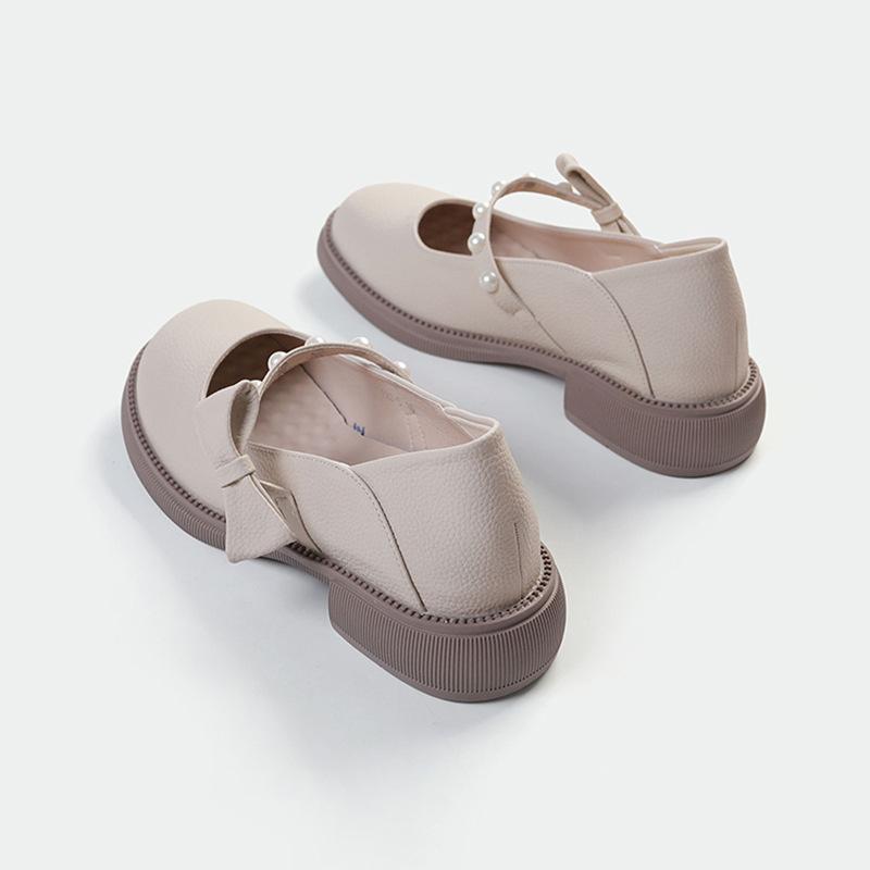 313233 Small size single shoes women's 2025 spring new bow sweet French Mary Jane inner height increase women's shoes 34