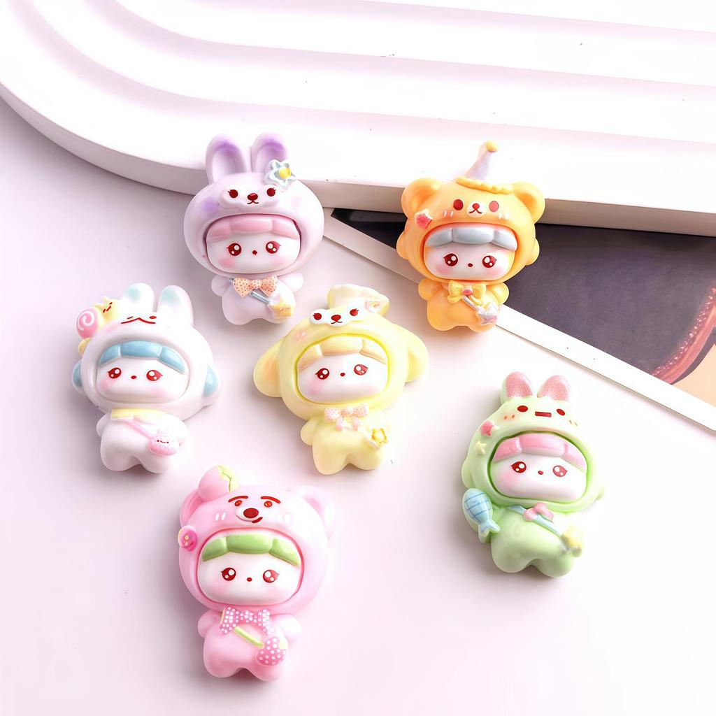 Cute Dog Costume Resin Accessories: Phone Case, Hair Clip, Fridge Magnet