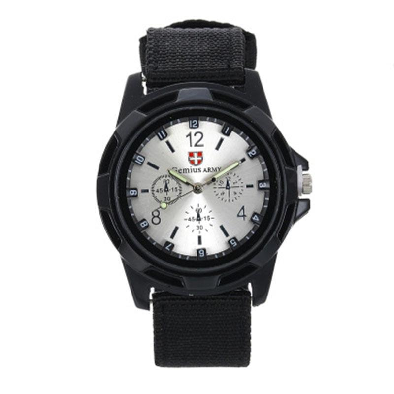 Men's Watch With Sport Military Analog Design And Durable Nylon Strap Ideal Gift