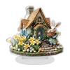 Bunnies Figurines Easters Decoration Table Centerpieces Acrylic Easters Eggs Rabbit Statue Rabbit Sculpture Home Decors