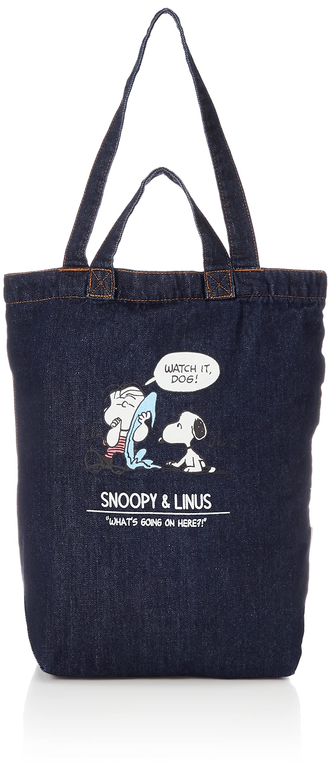 

SNOOPY Snoopy Vertical Tote Bag IP Tall Denim Peanuts 7H 8235 [ROOTOTE] 2-WAY Women s SNOOPY&LINUS