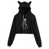 Heart Hand Gesture Cat Ears Fleece Hoodie for Girls