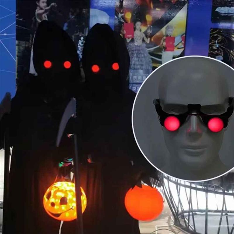 

2PCS Halloween Horror Red Eye Glasses Props Funny Personality Scary Horror Glassesparty Tricky Eyes Cosplay Prop Glow-B61B