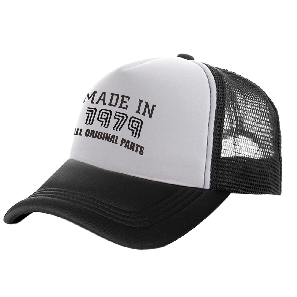 

Made In 1979 All Original Parts Trucker Cap Unisex Birthday Gift Baseball Caps Summer Unisex Hats Mesh Net Caps MZ-189