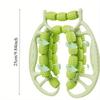 29-Wheel Leg Massager for Muscle Relief - Green, Multifunctional Fitness Equipment for Slimming, Calf Stretching and Relaxation, ABS Material