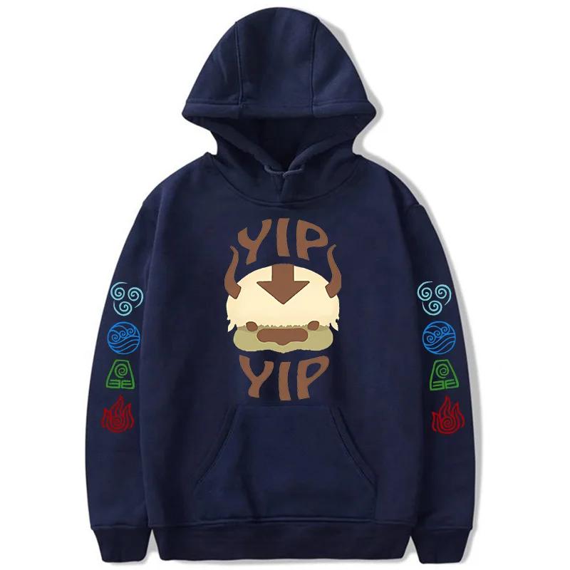 90s Casual Sweatshirts Avatar The Last Airbender Y2k Mens Hoodies Streetwear Hip Hop Harajuku Pullovers Fashion Mange Clothes