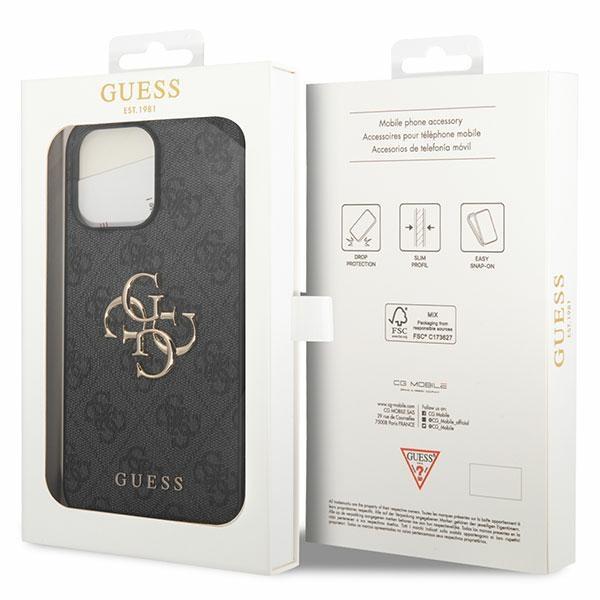 Guess Guhcp15L4Gmggr Iphone 15 Pro 6.1 Szary/Grey Hardcase 4G Big Metal Logo