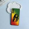Lion-B-Bob- M-Marley Soft Silicone Case for Samsung S25, S24, S21, S22, S23, S30, Ultra, S20, Plus, FE, Lite-Black