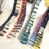 Comfortable Narrow Strip Scarf Rainbow Stripe Thin Scarf Harajuku Style Long Narrow Scarves