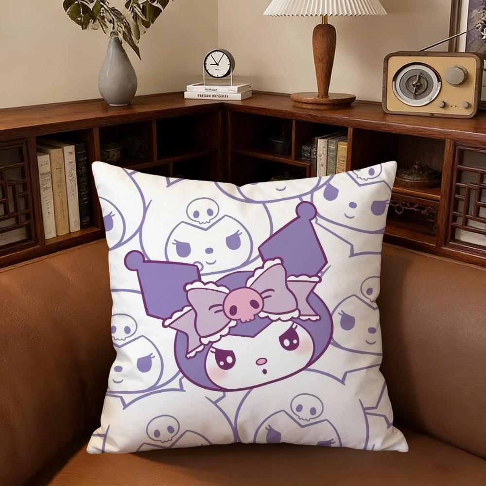 K-kuromi-i Cute Cartoon Cushion Cover For Pillow Printing Sofa Decoration Home Car Room Coffee Shop Office Nordic Simplicity