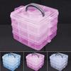 Clear Plastic Jewelry Bead Storage Box for Crafters and Organizers